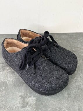 KALSO EARTH FAROE LOKAH grey black WOOL WOMEN Shoes Negative Heel Size 6